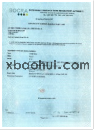 博茨瓦纳bocra认证证书模板.png